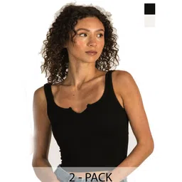 MIXFIT Women Pack of 2 Sweetheart Neck Tank Crop Top-picture-23