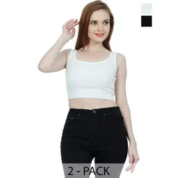 MIXFIT Women White Black Crop Top-picture-23