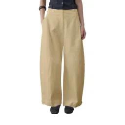 MIXXO Beige Bijou Relaxed Fit Cocoon Pants-picture-33