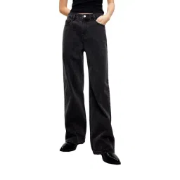 MIXXO Dark Grey Fit-up Wide Fit Basic Mid Rise Relaxed Fit Bootcut Denim Jeans-picture-31