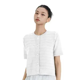 MIXXO Ivory Tweed Regular Fit Cardigan-picture-20