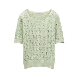 MIXXO Mint Regular Fit Lacy Openwork Pullover-picture-33