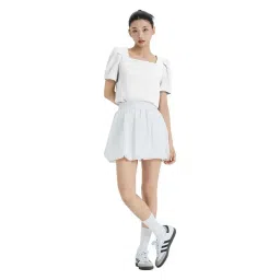 MIXXO White Essential Regular Fit Blouse image 4