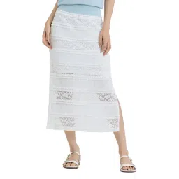 MIXXO White Lace Long Skirt-picture-29