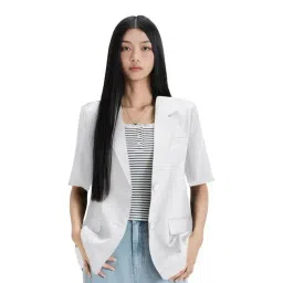 MIXXO White Regular Fit Tailored Jacket-picture-11