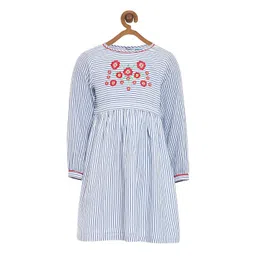 Miyo Blue & Red Striped Dress-picture-18