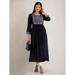 Mizaz Ethnic Motifs Embroidered Anarkali Kurta-picture-20