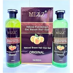 Mizz Natural Fruit Vinegar Hair Dye Color for Both Men, Women, Natural & Ammonia Free Color Dye (Natural Brown) 1000 ml-picture-35