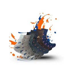 MJE 5-Pcs Patterned Cotton Ankle Length Socks-picture-17