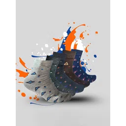 MJE 5-Pcs Patterned Cotton Ankle Length Socks-picture-36