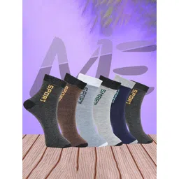 MJE 6-Pcs Patterned Anti-Bacterial Cotton Ankle Length Socks-picture-24
