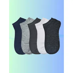 MJE Men Pack Of 5 Anti-Odour Ankle Length Socks-picture-28