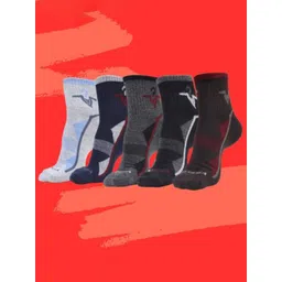 MJE Men Pack Of 5 Patterned Ankle Length Socks-picture-42