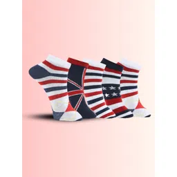 MJE Men Pack Of 5 Patterned Ankle Length Socks-picture-30