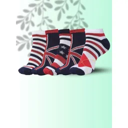 MJE Men Pack Of 5 Patterned Cotton Ankle Length Socks-picture-24