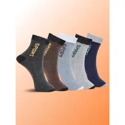 MJE Pack Of 5 Printed Mid Rise Ankle Length Socks-picture-25