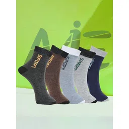 MJE Pack Of 5 Printed Mid Rise Ankle Length Socks-picture-38