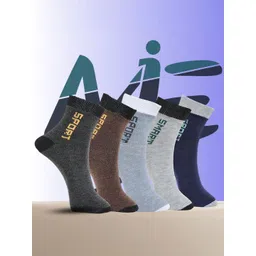 MJE Pack Of 5 Printed Mid Rise Ankle Length Socks-picture-20