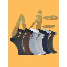 MJE Pack Of 6 Patterned Cotton Ankle Length Socks-picture-24