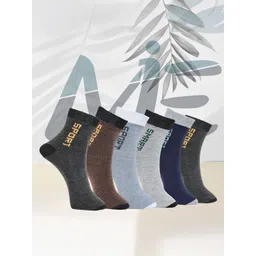 MJE Pack Of 6 Patterned Cotton Ankle Length Socks-picture-34