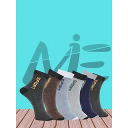 MJE Pack Of 6 Patterned Cotton Ankle Length Socks-picture-20