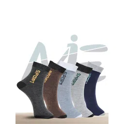 MJE Unisex Pack Of 5 Printed Anti-Odour Ankle-Length Socks-picture-25