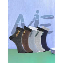 MJE Unisex Pack Of 5 Printed Anti-Odour Ankle-Length Socks-picture-15