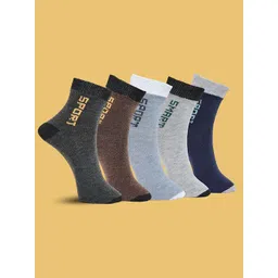 MJE Unisex Pack Of 5 Printed Anti-Odour Ankle-Length Socks-picture-32