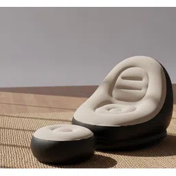 mjingle Premium Inflatable Sofa Chair with Footrest & Pump for Home Relaxation Inflatable Sofa/ Chair-picture-13