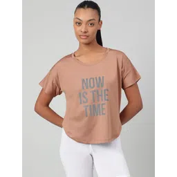 MKH Elevated essentials Women Typography Printed Dri-Fit Relaxed Fit T-Shirt-picture-28