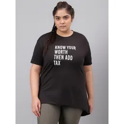 MKH Plus Size Typography Printed Drop-Shoulder Sleeves Relaxed Dri-Fit T-shirt-picture-31