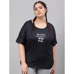 MKH Plus Size Typography Printed Drop-Shoulder Sleeves Relaxed Dri-Fit T-shirt-picture-25