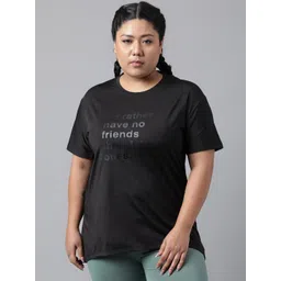 MKH Typography Printed Plus Size Drop Shoulder Sleeves Relaxed Fit Dri-FIT Sports T-shirt-picture-16