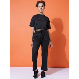 MKH Typography Printed Round Neck T-shirt With Jogger image 1