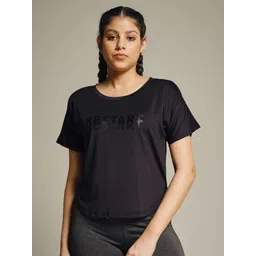 MKH Women Dri-FIT Typography Printed Round Neck Relaxed Fit T-shirt-picture-31