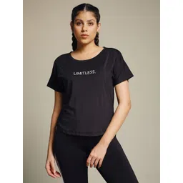 MKH Women Dri-FIT Typography Printed Round Neck Relaxed Fit T-shirt-picture-40