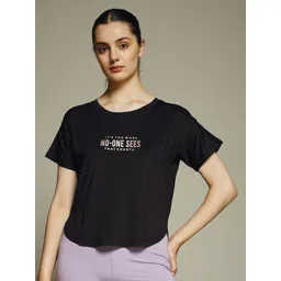 MKH Women Dri-FIT Typography Printed Round Neck Relaxed Fit T-shirt-picture-29