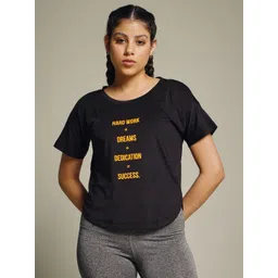 MKH Women Dri-FIT Typography Printed Round Neck Relaxed Fit T-shirt-picture-25