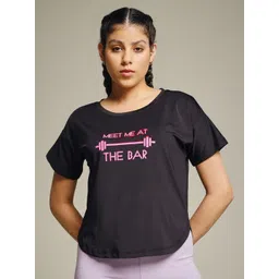 MKH Women Dri-FIT Typography Printed Round Neck Relaxed Fit T-shirt-picture-28