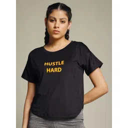 MKH Women Dri-FIT Typography Printed Round Neck Relaxed Fit T-shirt-picture-23
