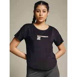 MKH Women Dri-Fit Typography Printed Round Neck Relaxed Fit T-shirt-picture-22