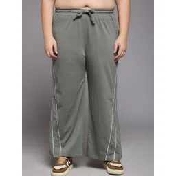 MKH Women Plus Size Mid-Rise Track Pants-picture-18