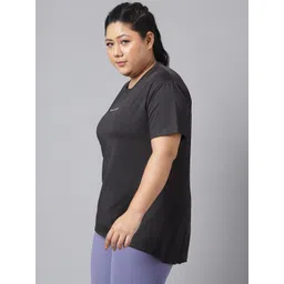 MKH Women Plus Size Typography Printed Dri-FIT Relaxed Fit T-shirt image 5