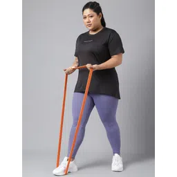 MKH Women Plus Size Typography Printed Dri-FIT Relaxed Fit T-shirt image 4