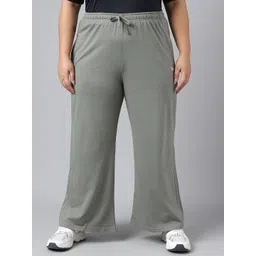 MKH Women Plus Size Wide Leg Relaxed Fit Sports Track Pants-picture-24