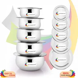 mkiu Stainless Steel Handi 5 12 inch Lid Set, Pack of 5-picture-36