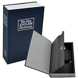 MKV MART Book Safe Dictionary Style – Hidden Metal Locker Box with Lock and Key for Jewelry, Money, and Valuables – Secure Home Safe in Classic Book Design-image-20