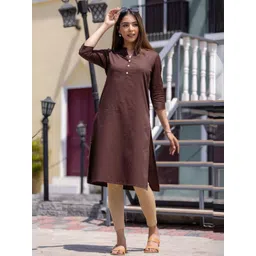 Mlada Women 3/4th Sleeves Straight Long Kurta-picture-12