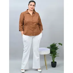 Mlada Women Plus Size Original Flared Low-Rise Lint Free Boocut Trousers-picture-16