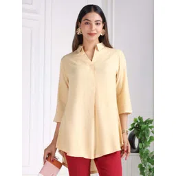 Mlada Women Shirt Collar Style Rayon Flare Top-picture-19